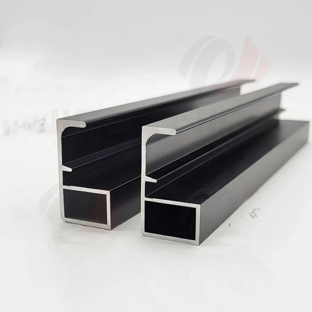 Wardrobe Closet Glass Cabinet Door Aluminum Frame Handle Aluminum Profile