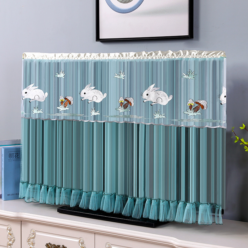 TV Cover LCD LED Screen Lace Monitor Protector Home Decoration