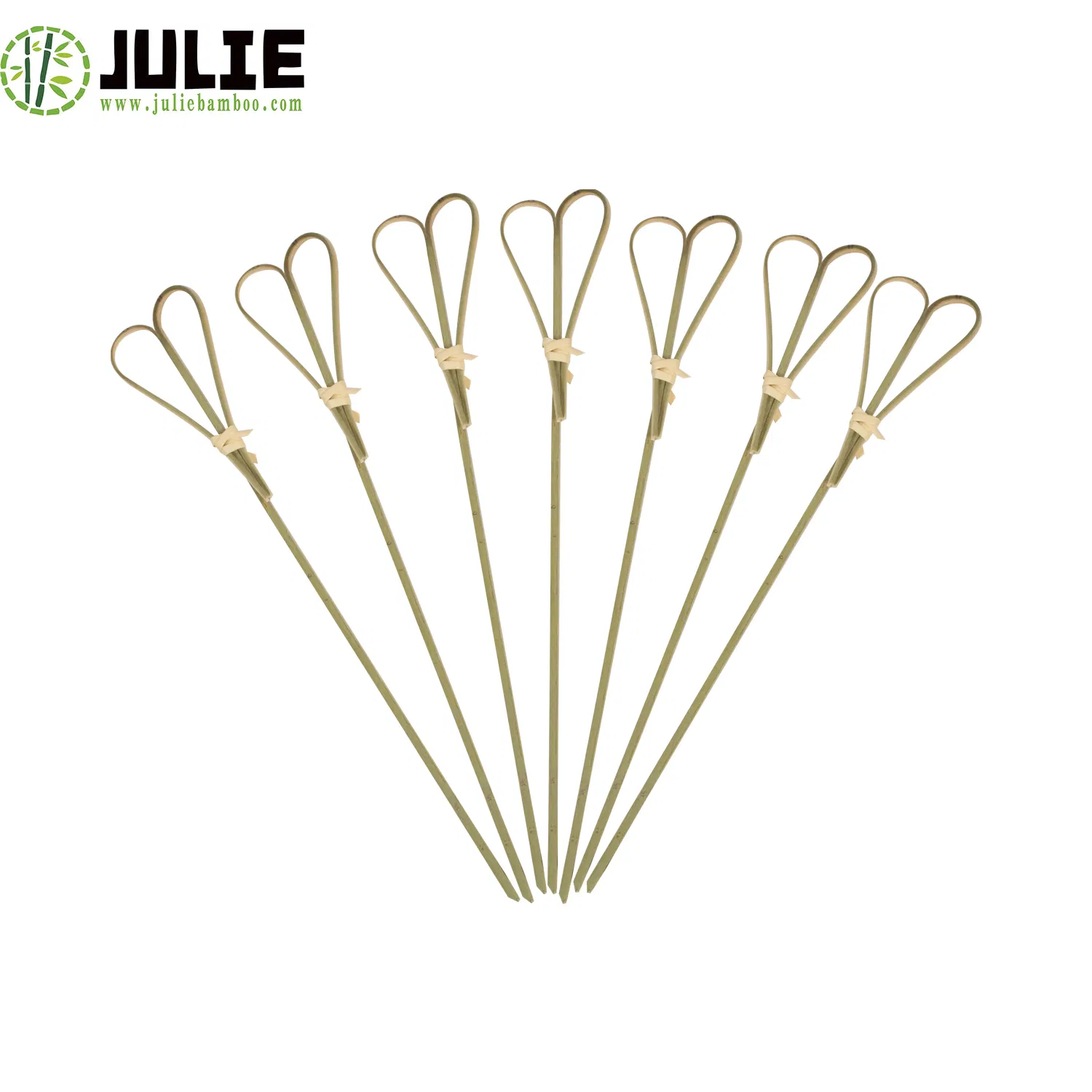 Food-Contacting Grade Hygienic Natural Bamboo Loop Skewer Bamboo Skewers