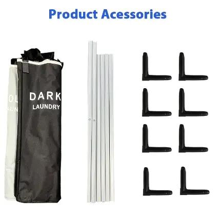 Waterproof Folding Laundry Basket 3 Compartments Organizer Dirty Clothes