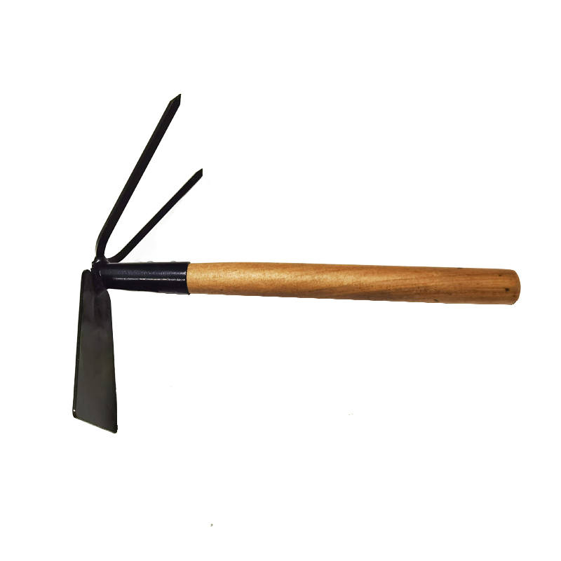 Garden Fork & Hoe W/Wood Handle
