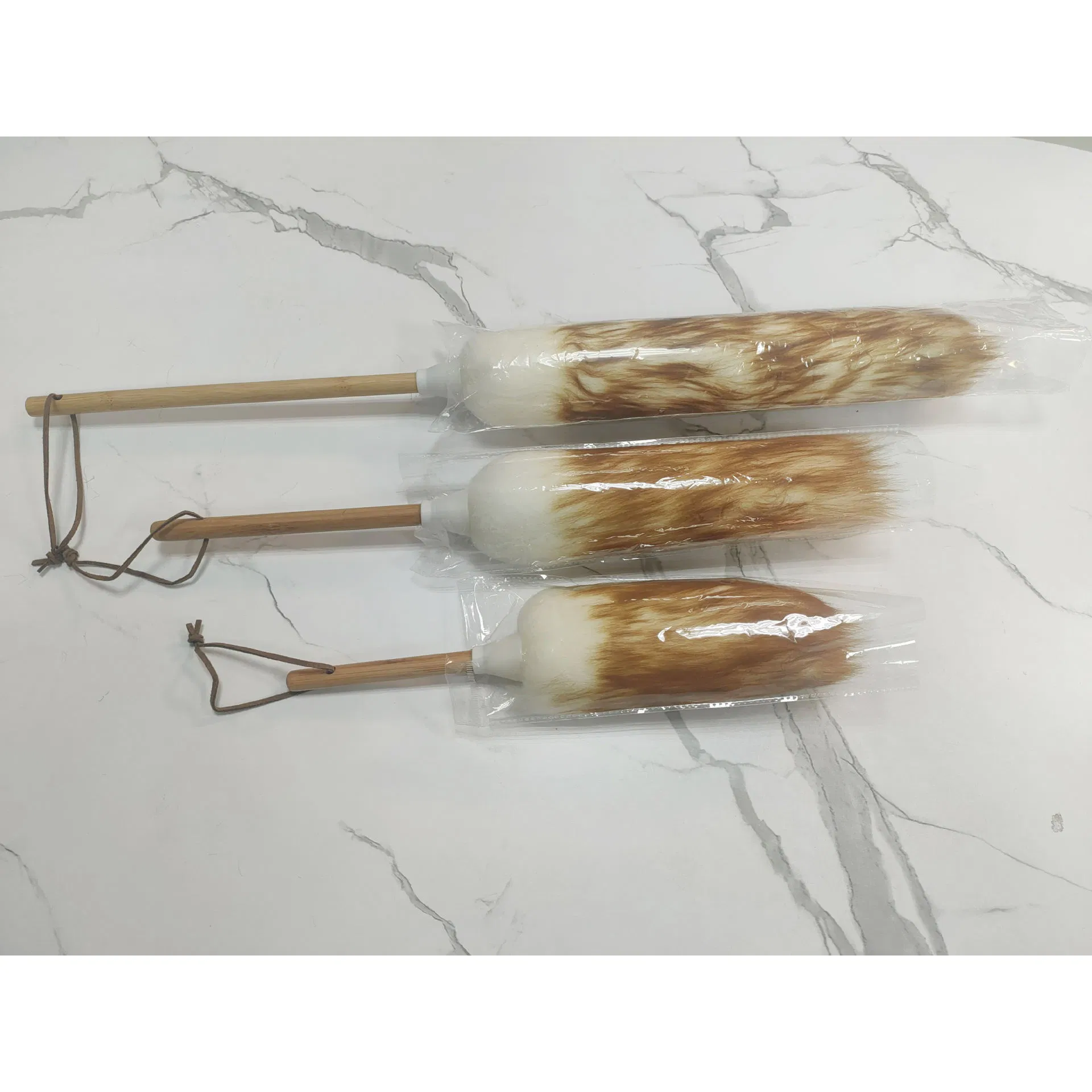 Sheepskin Wool Dusting Brush for Household and Commercial Use to Sweep and Clean Dust