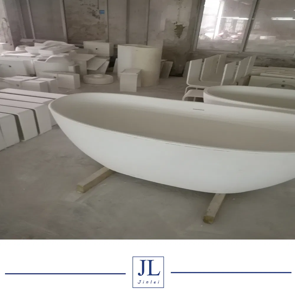 Factory Price PMMA Matt/Glossy Freestanding Pure White Solid Surface Artifical Stone Bathtub