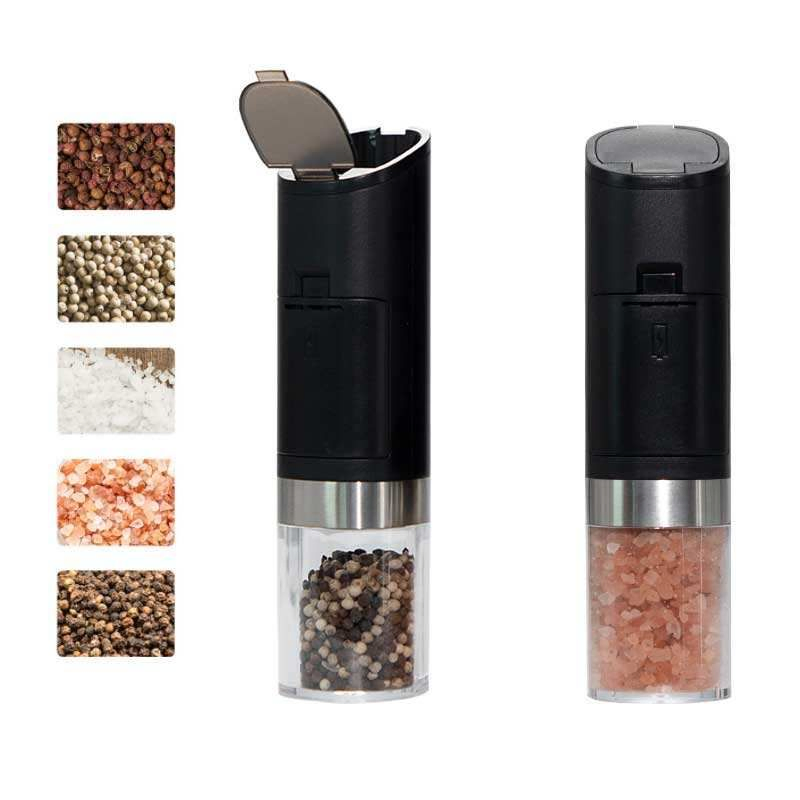 Electric Gravity Salt and Pepper Grinder Spice Jar Rechargeable Black Pepper Mill Grinder