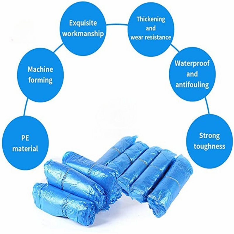 Disposable Arm Sleeves Covers 18 Inch Blue Plastic Protective Sleeves for Working Handling Tattoo Painting Cleaning