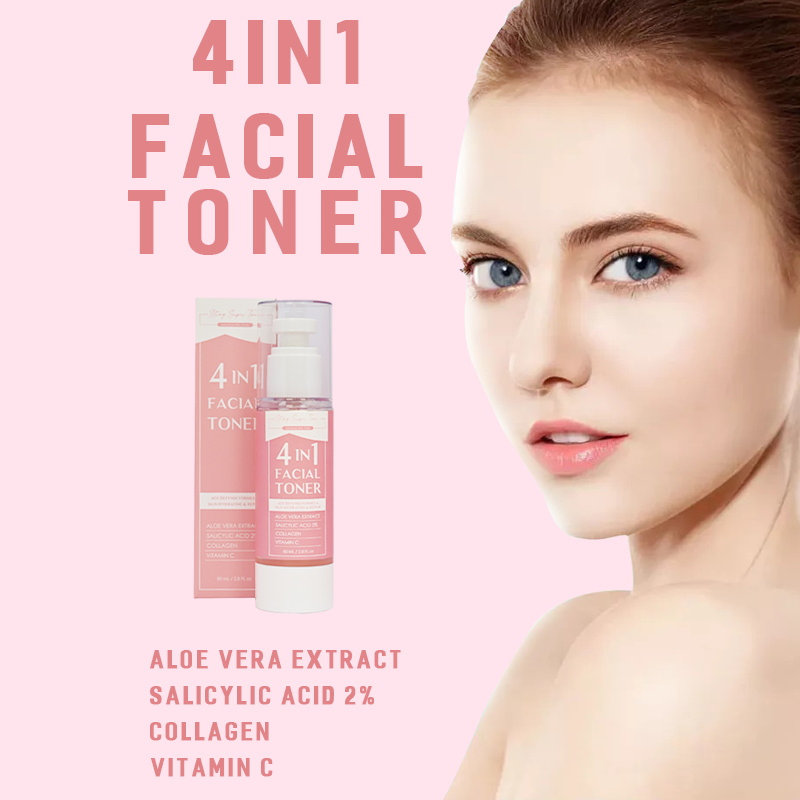 Beauty Cosmetics Skin Care Moisturizing Clear Pores Brightening Skin Vitamin C Collagen 4 in 1 Face Toner