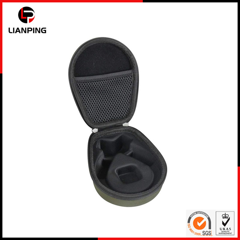 Shockproof Protective EVA Case for Wireless Headphone with Mesh Pocket