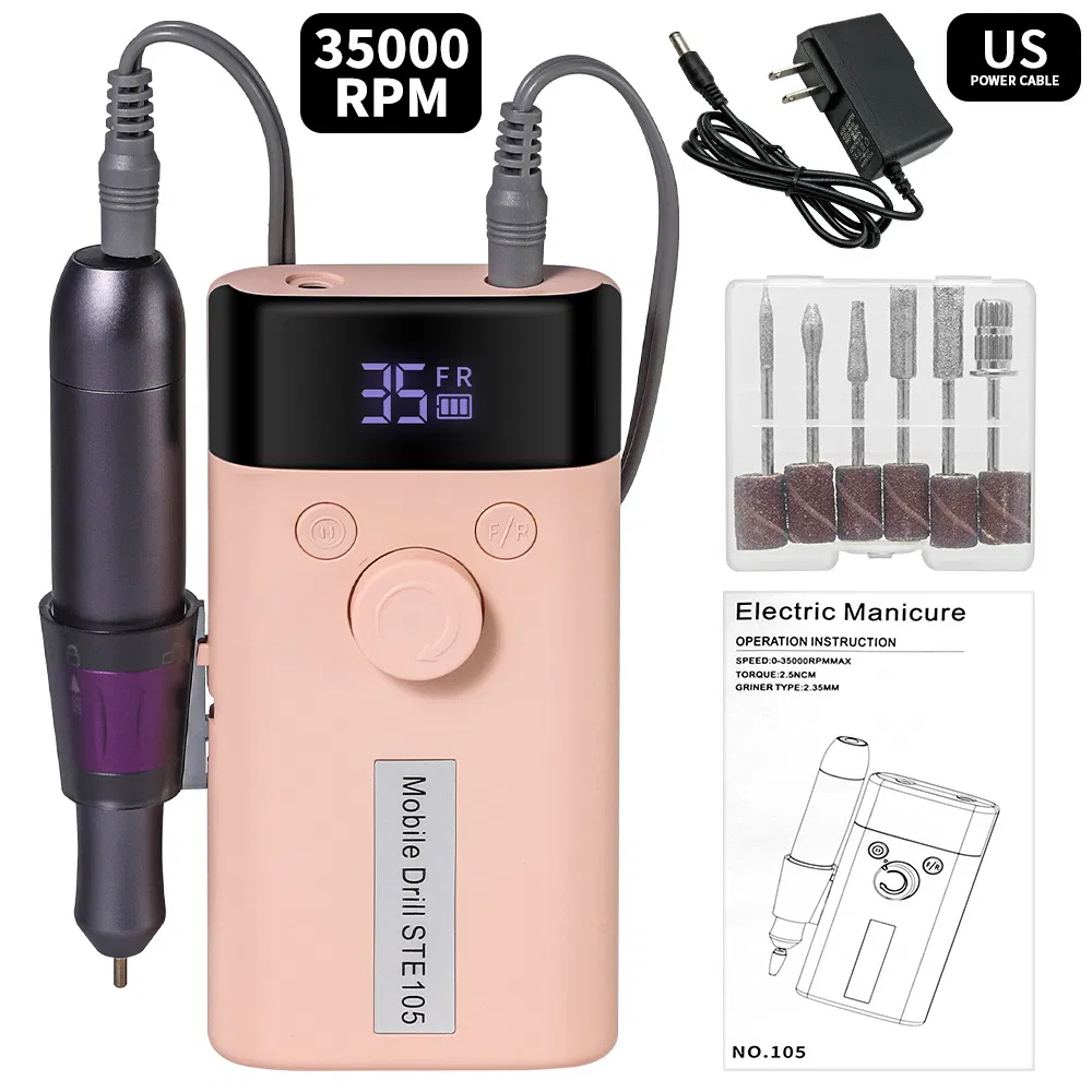 Factory Sell 35000rpm Portable Nail Removal Polishing Rechargeable Nail Drill Machine