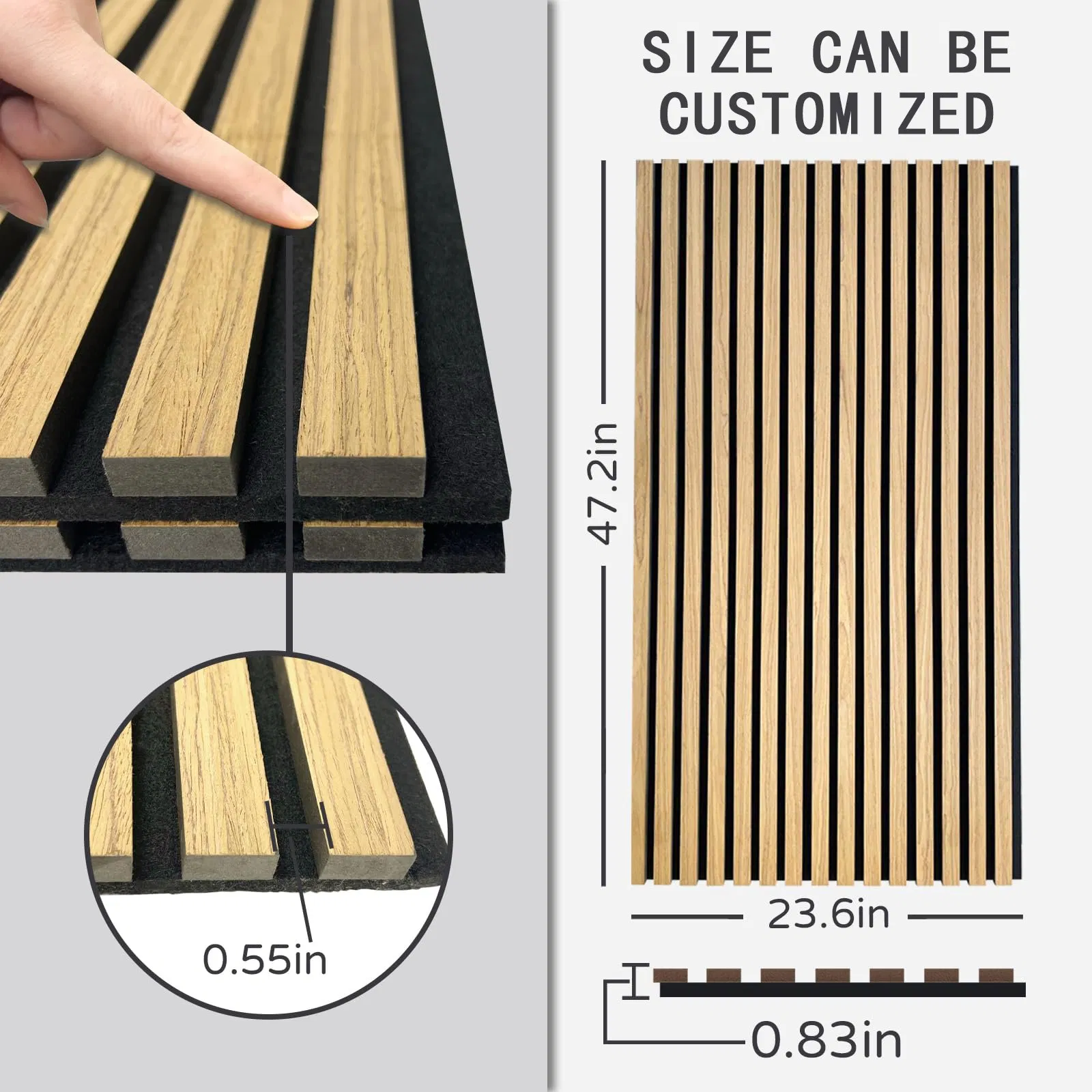 Premium Acoustic Foam 3D Board Acoustic Slat Panels for Wall with CE