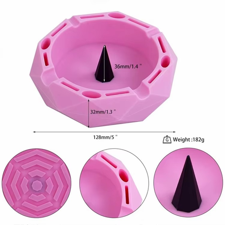 Low MOQ High Temperature Heat Resistant Cigarettes Silicone Ashtray Cigar Ashtray Silicone Ash Tray