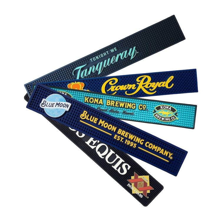 Custom Logo PVC Bar Accessories Eco Friendly PVC Rubber Mat Custom Bar Service Mat