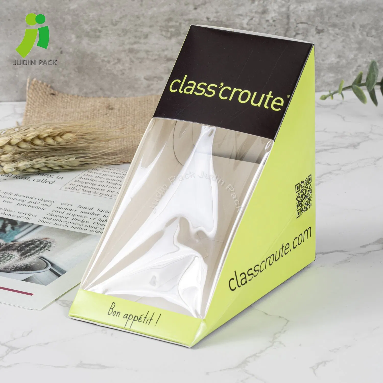 Wholesale Custom Disposable Eco Friendly Paper Sandwich Box Factory