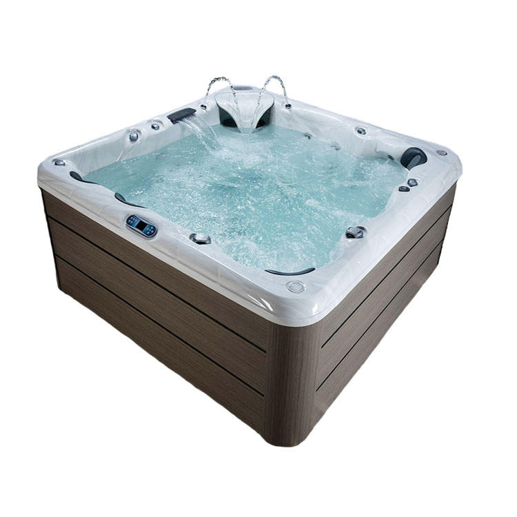 Six-Person Outdoor Hot Water Massage Bathtub with Jets