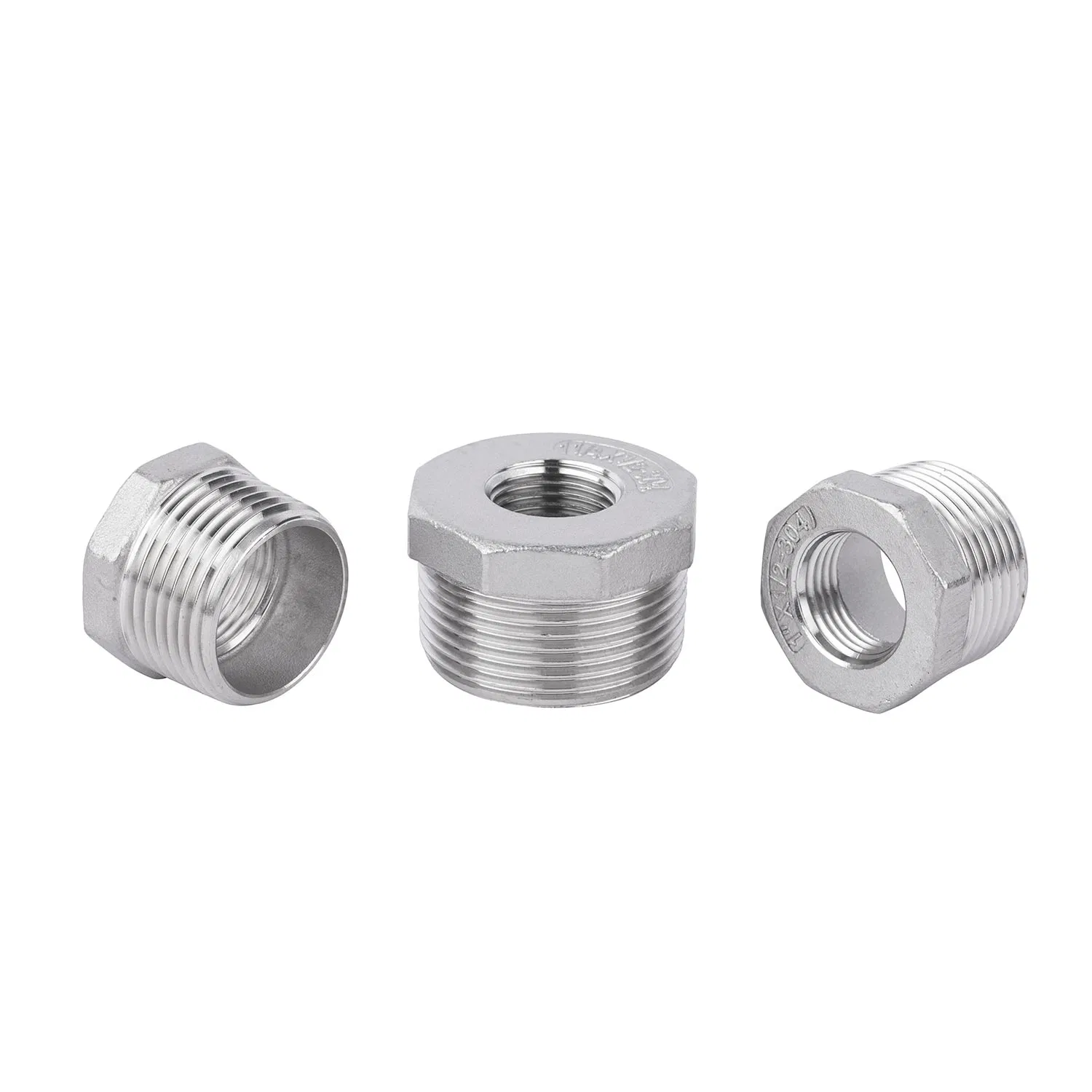304 Stainless Steel Pipe Fiiting Hexagon Bushing Threaded Pipe Fitting