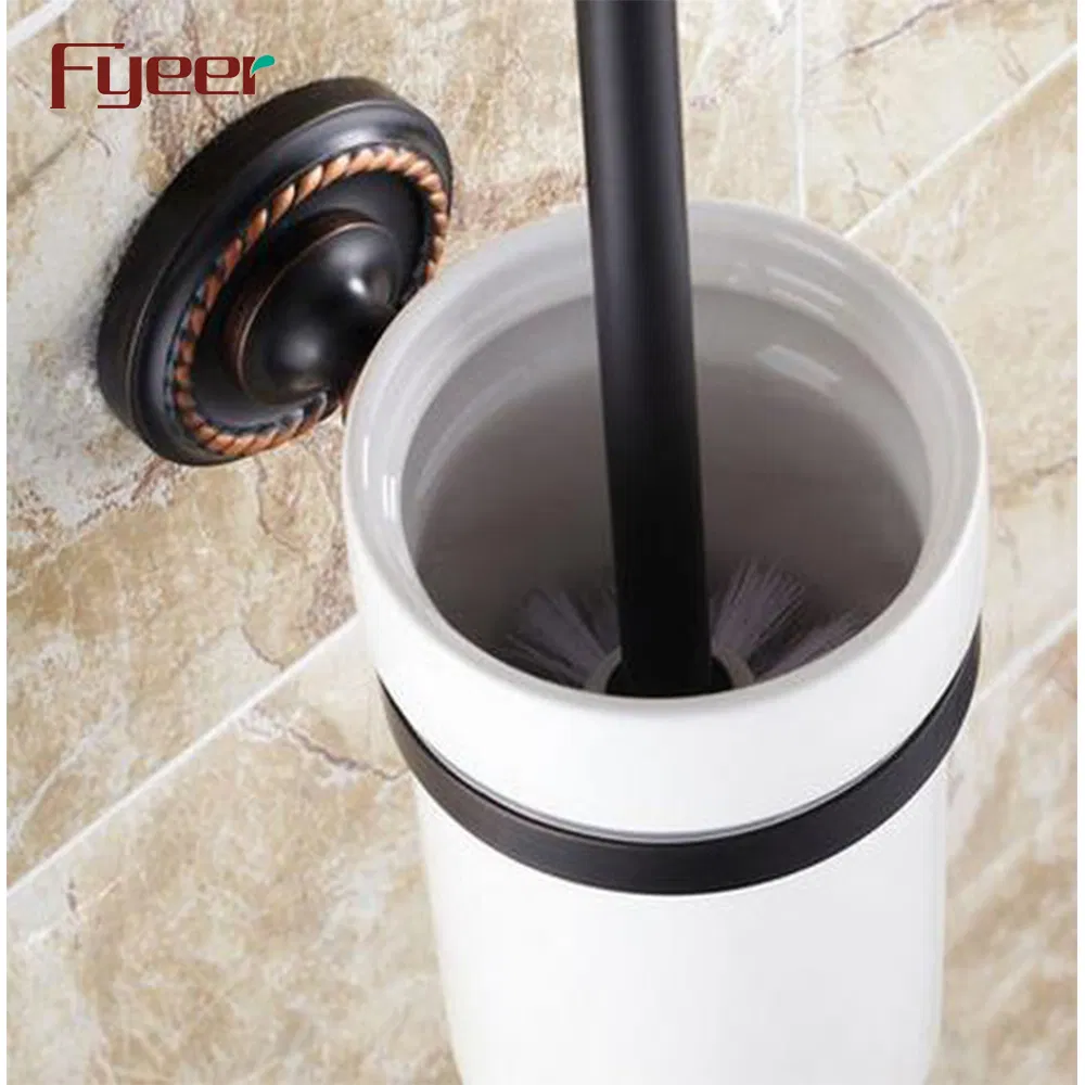 Держатель для туалетного ёршика Fyeer Black Series, латунь