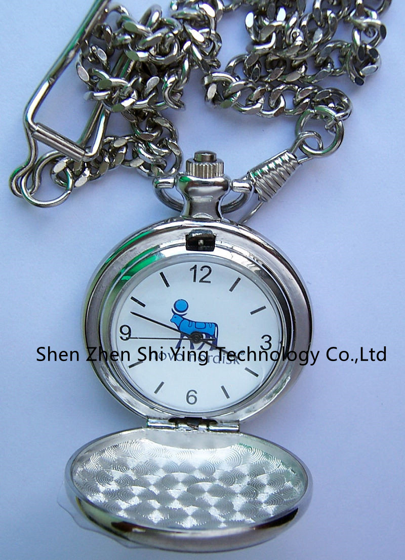 Custom Japan Movement Quartz Pocket Watch with Chain for Men Ladies