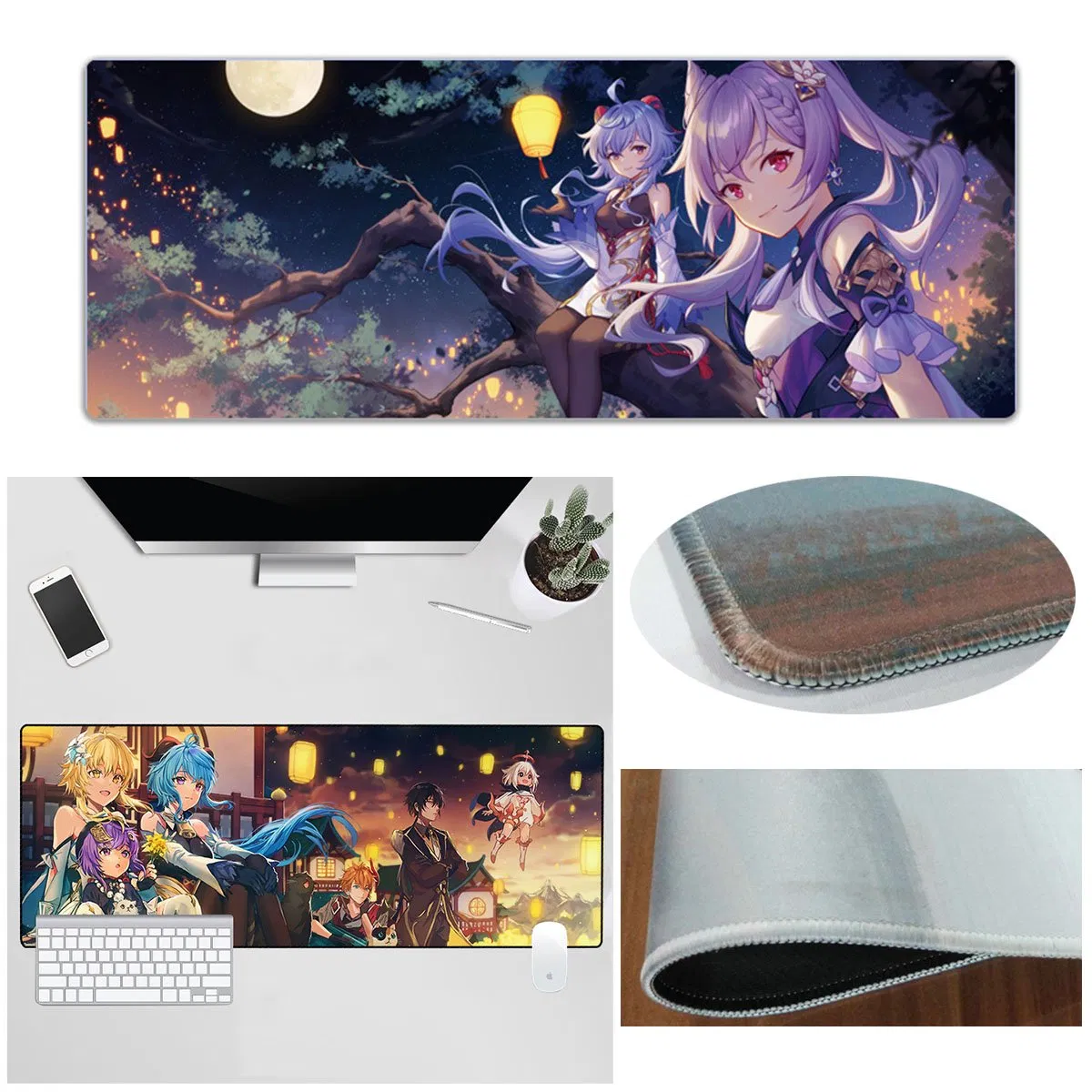 Anime Figure Mouse Pad Merch for Computer Fiber Fabric