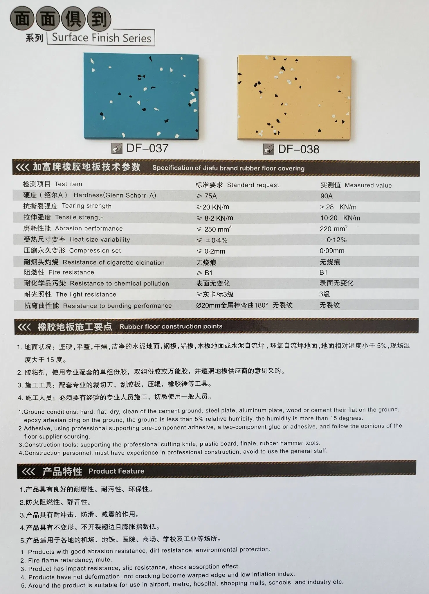 Commercial Rubber Roll / Sheet /Mat / Floor 2-5mm X 1-1.5m X 10-25m