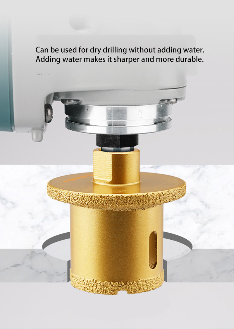 M14 Vacuum Brazed Diamond Hole Saws for Basin Marble Tiles Ceramics