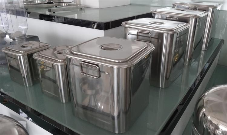 Stainless Steel Commercial 28L Food and Liquid Square Storage Barrel Food Container