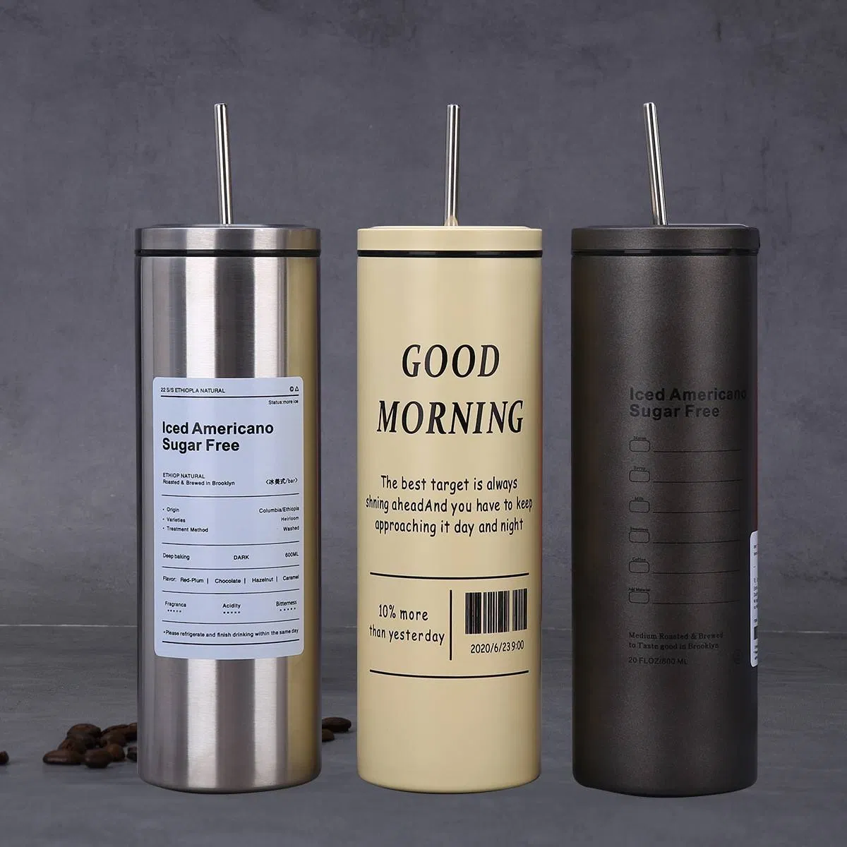 Personalized Auto Coffee Mug with Leak Proof Lid and Reusable Straw for Promotional Corporate Branding