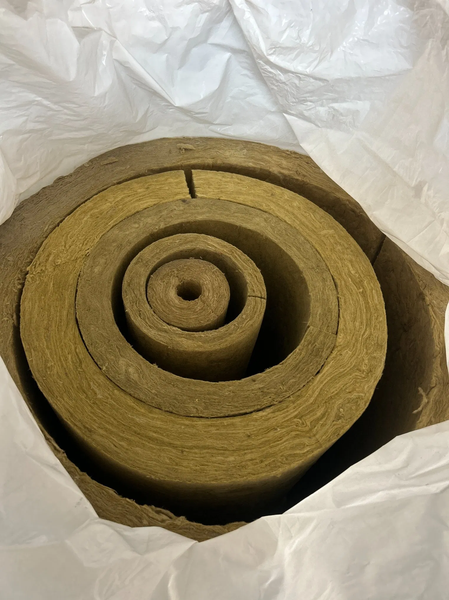 Rock Wool Pipe Section for Thermal Insulation of Industrial Pipeline Systems