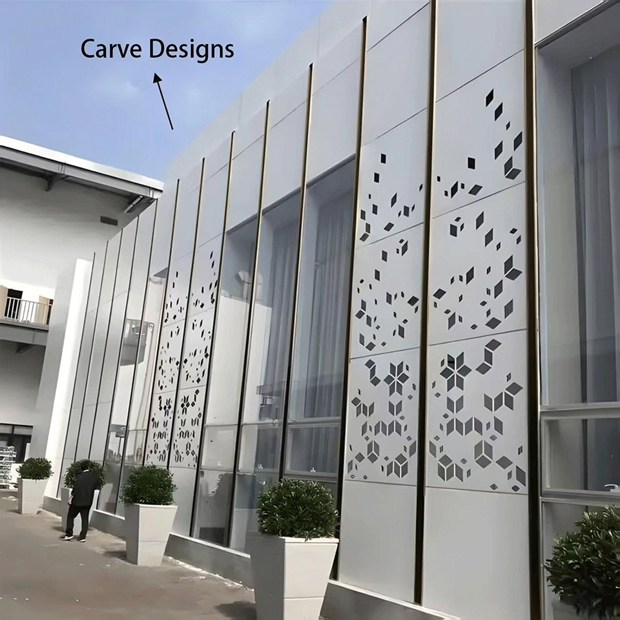 High Quality Panel Thickness 1.5/2/2.5/3/4/5/6mm Customized Building Aluminum Facade Cladding