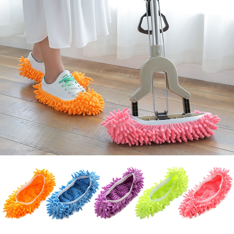 Тапочки-швабра для уборки Lazy Shoe, 6 цветов
