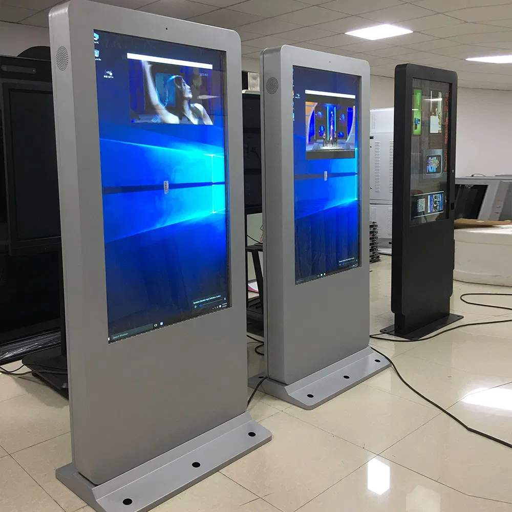 Outdoor Floor Standing LCD Advertising Kiosk Outdoor LCD Display