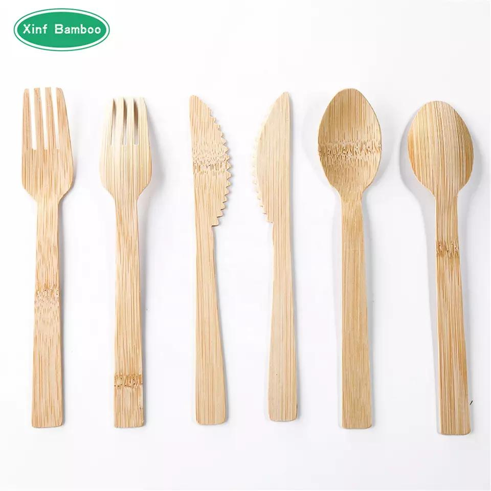 Efast Food Disposable Bamboo Cutlery 170mm Length Bamboo Fork Custom