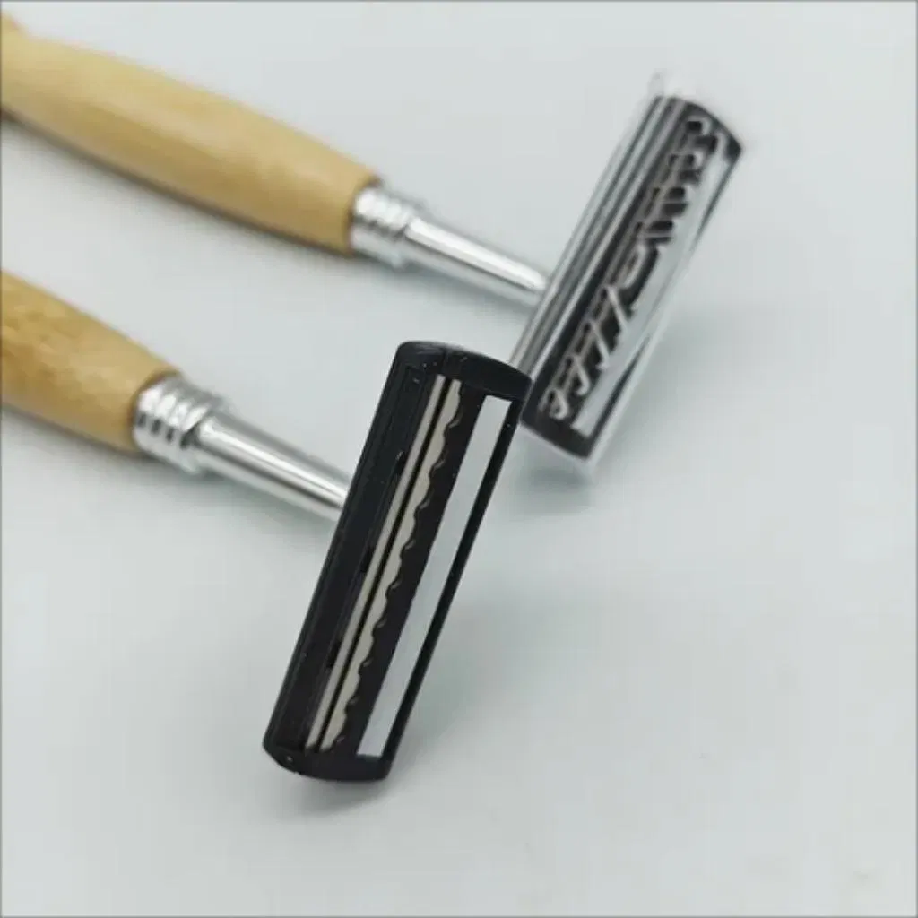 Reusable Men Skincare Grooming Eco-Friendly Bamboo Handle Stainless Razor