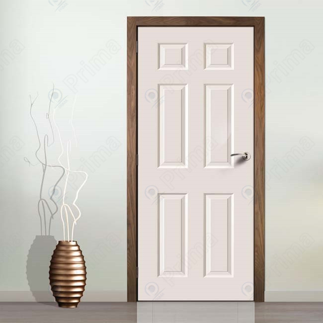 Prima Factory Direct Sale Clear-Painted Lacquer Veneer Interior Wooden Door