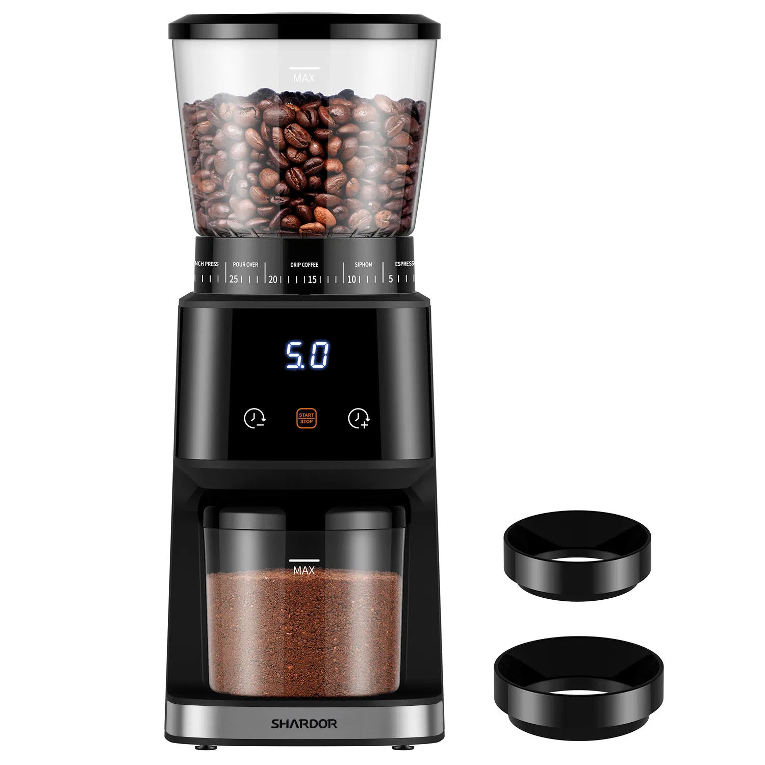 Coffee Grinder, Electric Conical Burr Grinder with 31 Grind Settings for 2-12 Cups Adjustableburrmillforhomeuse