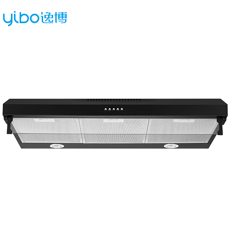 Stylish Kitchen Equipment Seamless Range Hood for a Home Kitchen Polished Cooker Hood Body Shell and Round LED