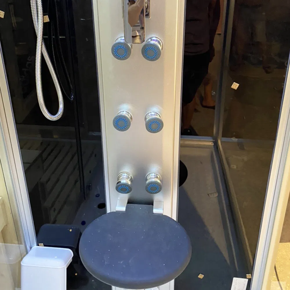 Good Price Dry Wet Steam Wood Sauna Rooms with Glass Swing Door