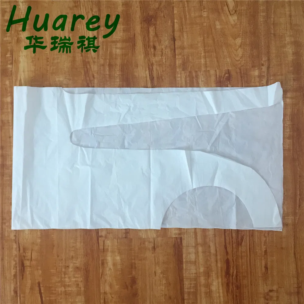 Plastic Waterproof Colored Disposable Block Headed PE Apron