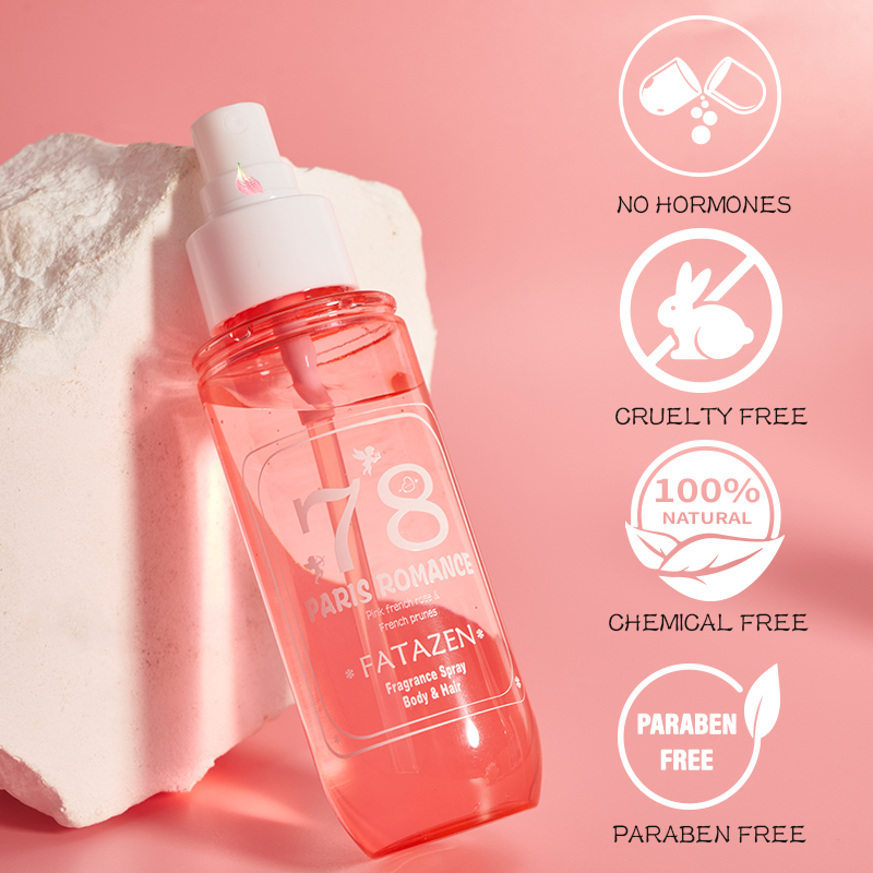 OEM Faint Fragrance Refreshing Not Greasy Rose Fragrance Spray/Perfume