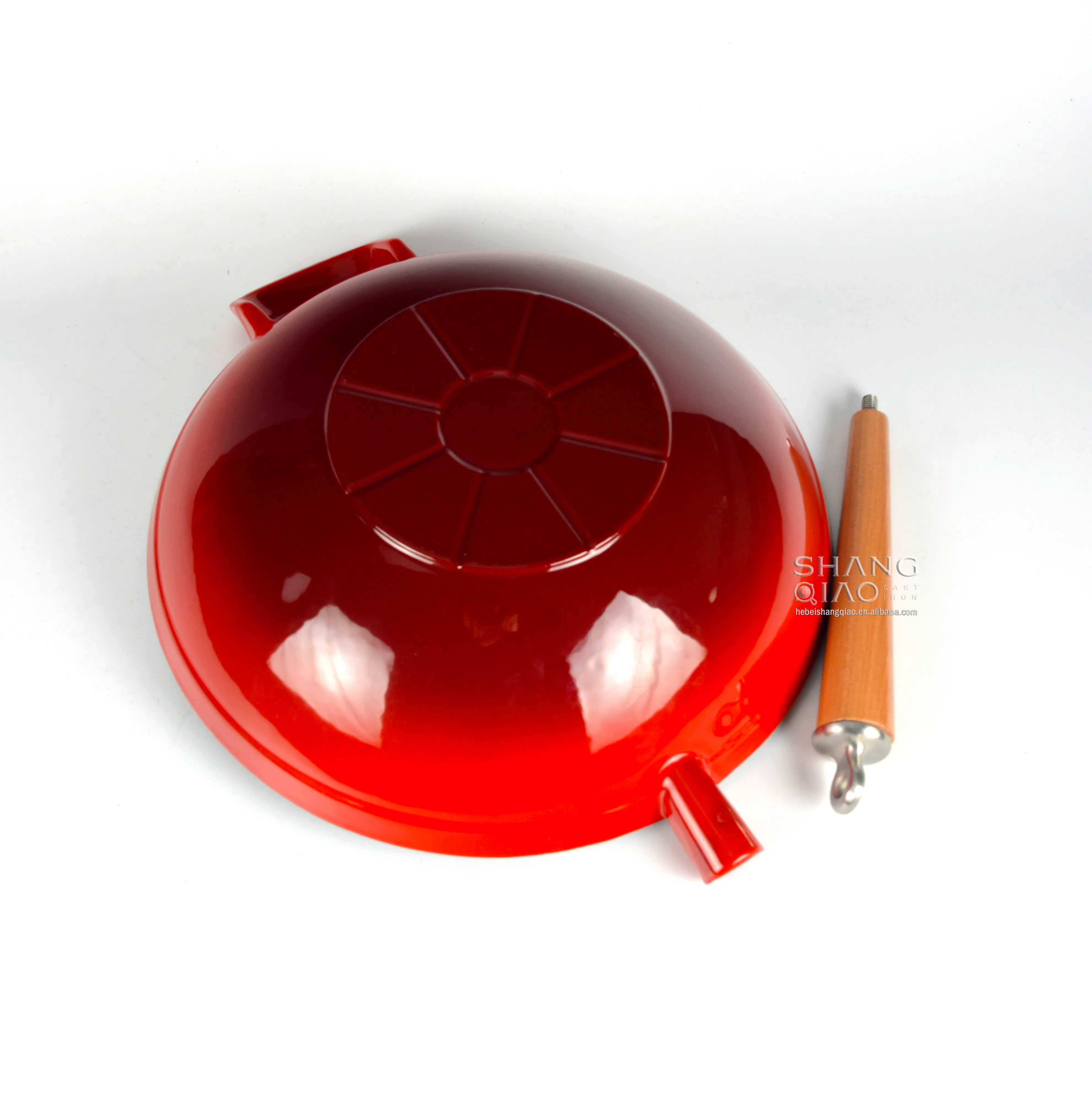 Китайская вок-сковорода 12 дюймов с деревянной ручкой