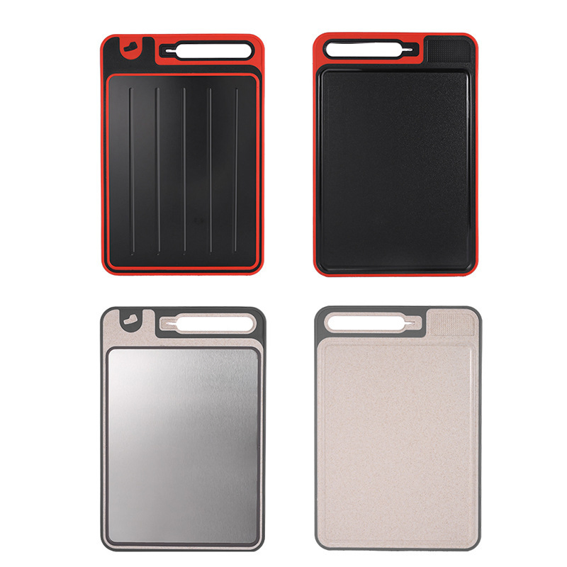 304 Stainless Steel Double-Sided Mildew-Proof PP Material Household Edge-Wrapped Thawing Cutting Board