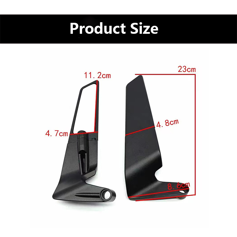 Универсальные аэродинамические зеркала для мотоцикла, регулируемые под разным углом