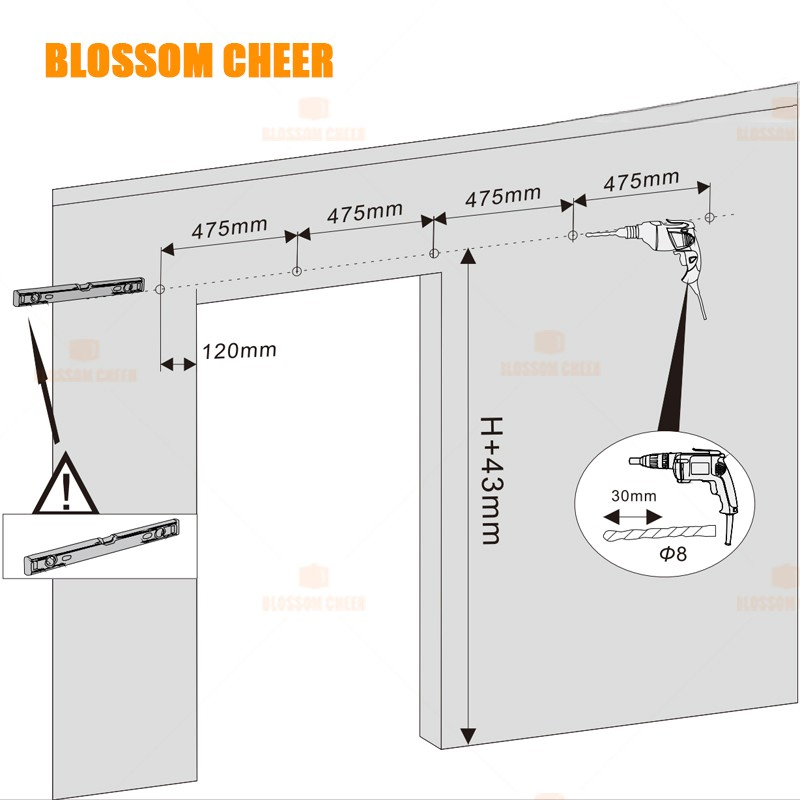 Stainless Steel Modern Fitting Accessory Track System Sliding Barn Door Roller Hardware