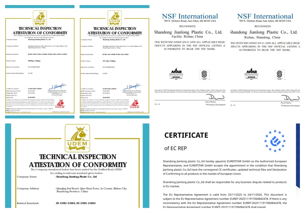 Drain Pipe ASTM PVC Plastic Pipe PVC/PE/HDPE/PPR/ Water Pipe Flexible Pipe UPVC Tube for Wastewater and Irrigation System UPVC Water Pipe