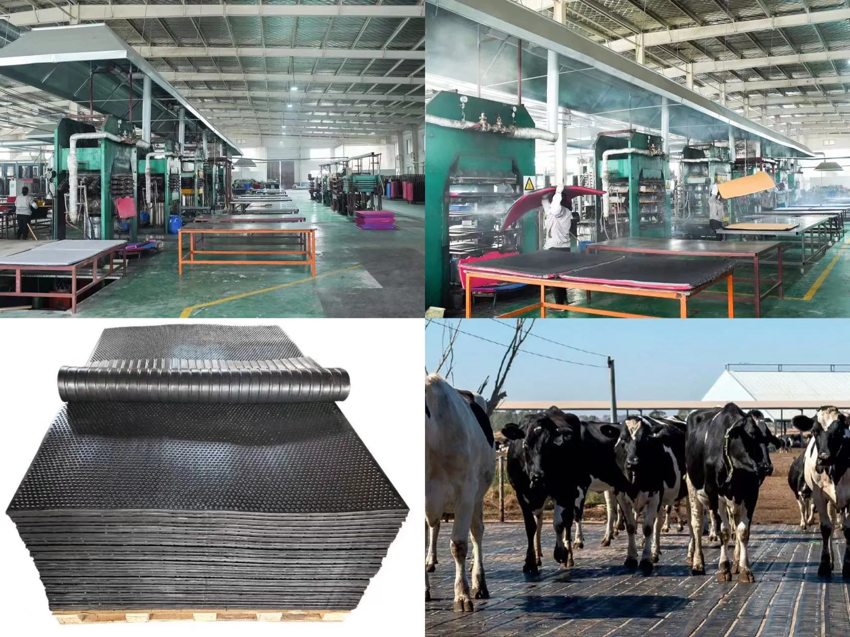 Horse Stable Mat Dog Bone Shape Rubber Flooring for Horse and Cattle