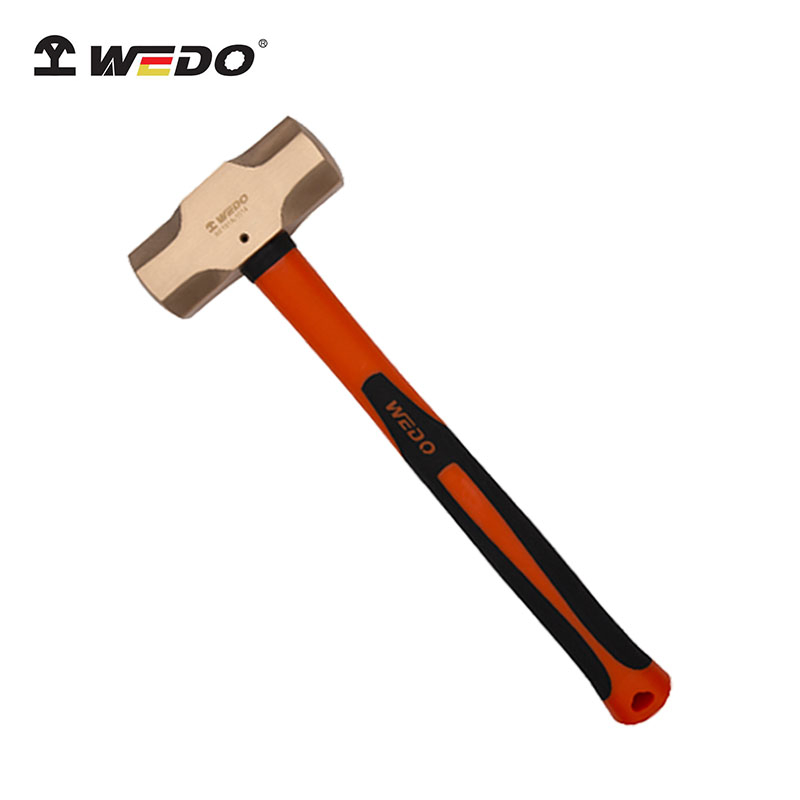 WEDO Hammer Non-Sparking Hammer Beryllium Copper Sledge Hammer Fiberglass Handle