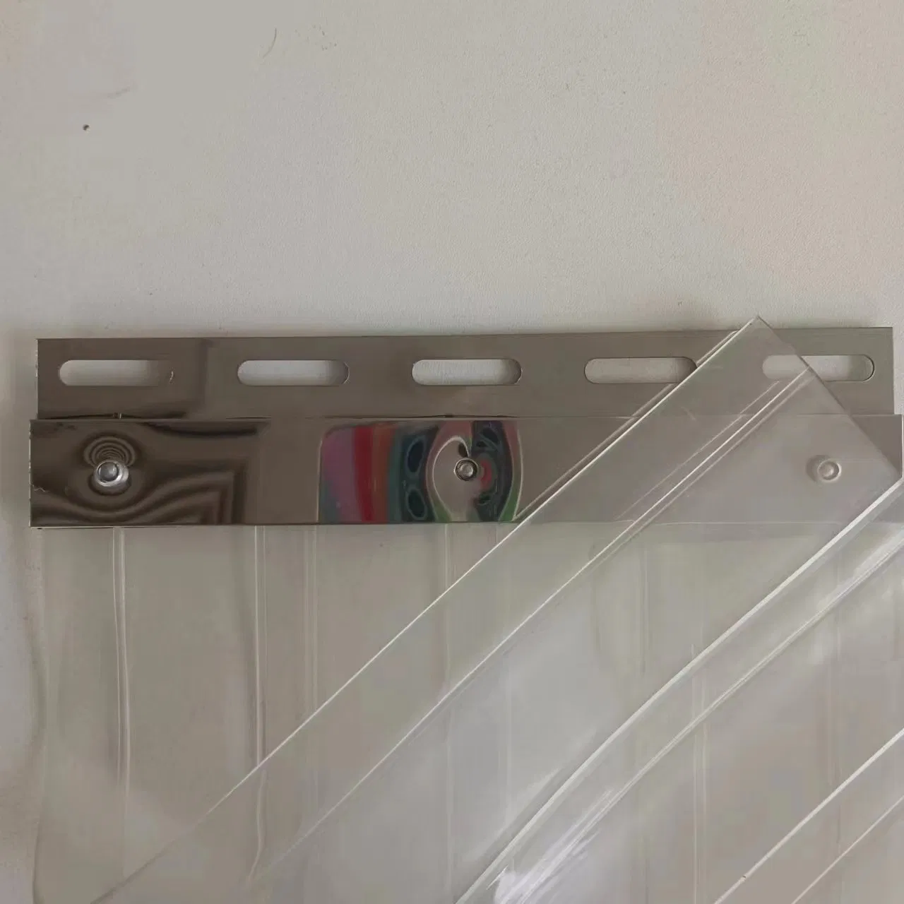 Xieren PVC Curtain PVC Strip Curtain Kits Stainless Steel Hanger and Clamp Clip Easy Installation