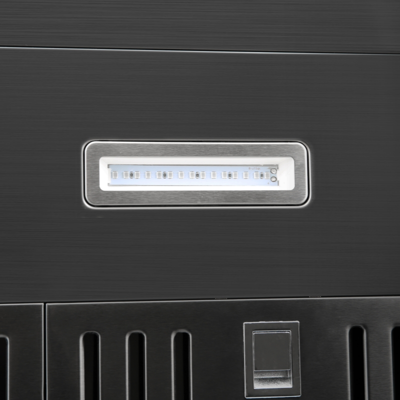 Stainless Steel Range Hood Kitchen Hood with 110V Power and 90-250W Cooker Hood Kitchen Chimney