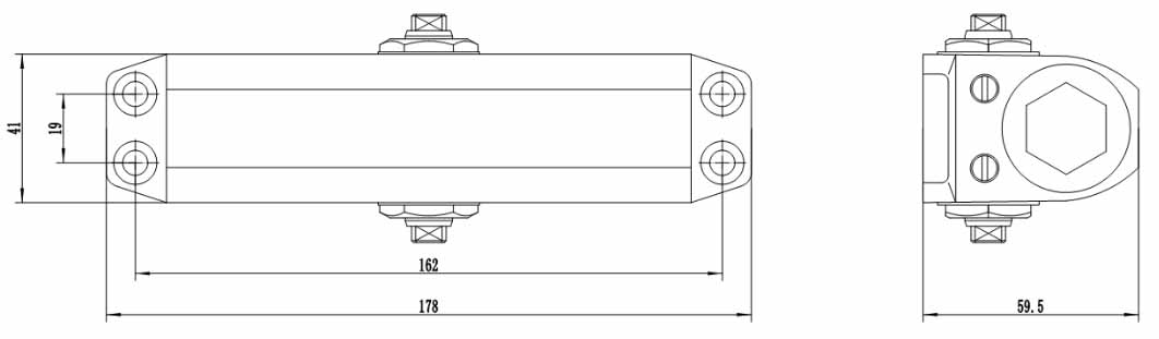 Dortec Over Head Hydraulic Door Closer 75kg