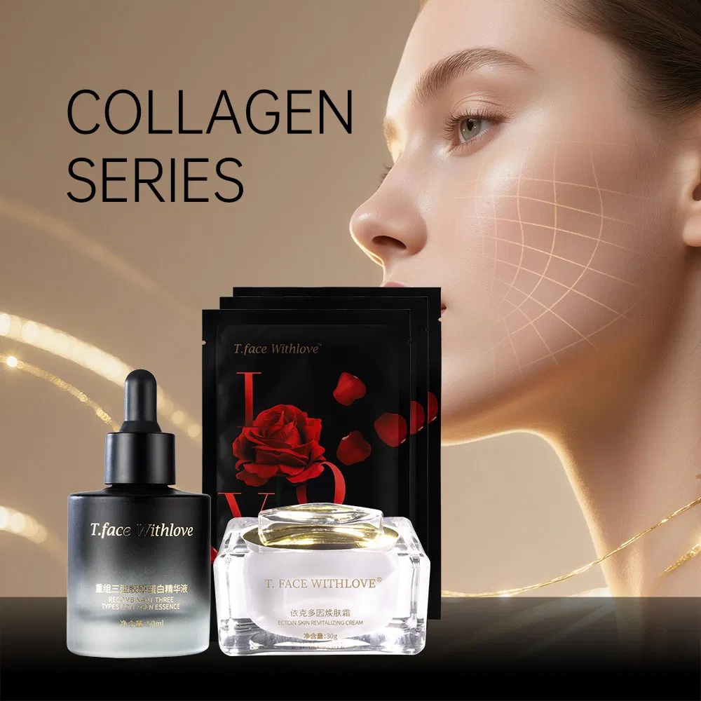 OEM/ODM Anti-Aging Repair Skincare Bundle Ectoin Revitalizing Cream Serum Kit Recombinant Type III Collagen Skincare Set