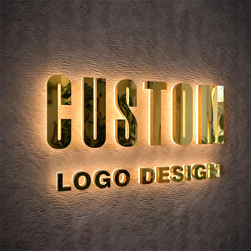 Ezd Custom Business Advertising LED Illuminated 3D Backlit Light Letters Logo Signs