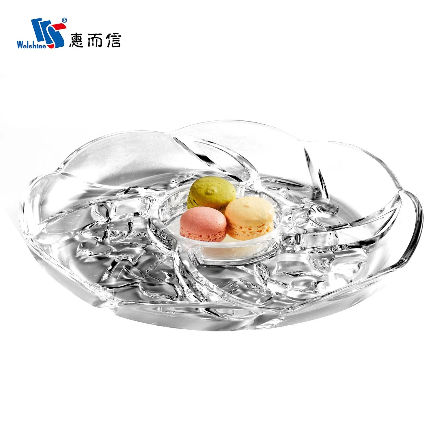 Home Kitchen Plastic Stackable Storage Fruit Plate Salad Candy Cookie Snacks Plates